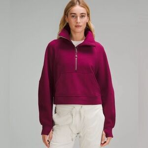Lululemon Women’s Scuba Oversized Half-Zip Hoodie - Burgundy XS/S